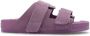 Birkenstock Uji Slides met Suède Bovenwerk en Lamsvacht Voering Purple Dames - Thumbnail 8