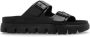 Birkenstock Zwarte Leren Verstelbare Strap Sandalen Black Dames - Thumbnail 20
