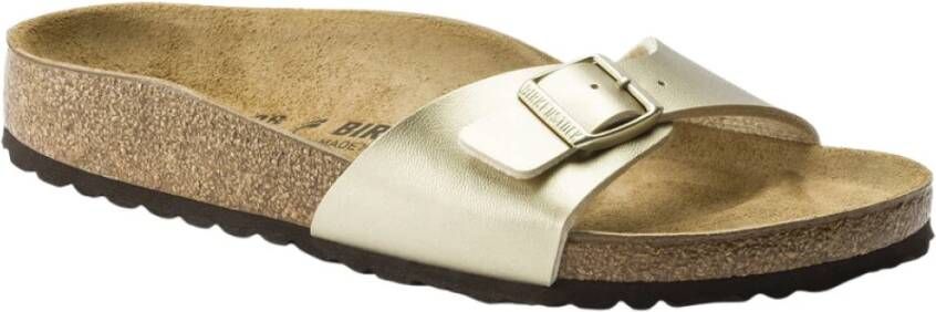 Birkenstock "Platte Gouden Sandalen" Geel Dames