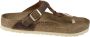 Birkenstock "Gizeh Olie Gewaxt Leren Sandalen voor Dames" Bruin Dames - Thumbnail 38