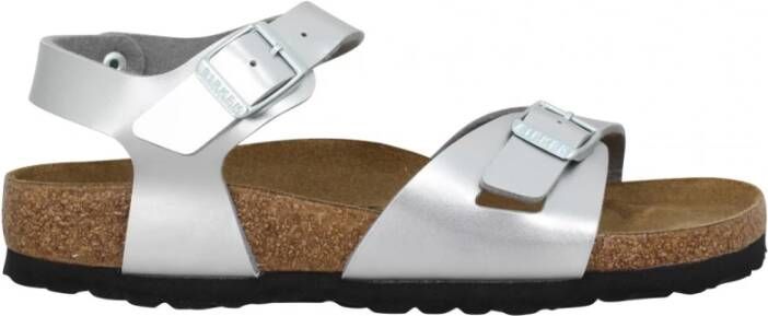 Birkenstock Rio Kids Sandalen Electric Metallic Silver Narrow fit | Zilver | Imitatieleer - Foto 7