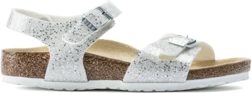 Birkenstock Rio Kids Sandalen Cosmic Sparkle White Narrow fit | Wit | Imitatieleer - Foto 3