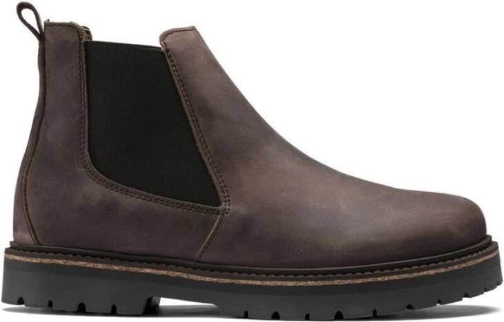 Birkenstock Stalon Nubuck Leather Chelsa Boots Bruin Heren