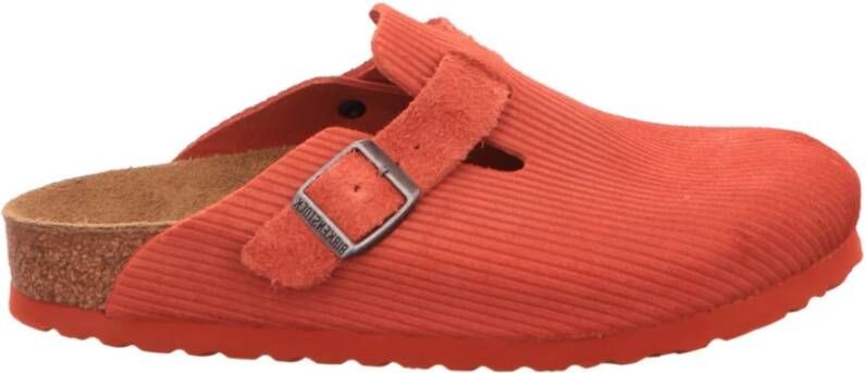 Birkenstock Boston Vl Corduroy Sandalen & Slides Dames sienna red maat: 40 beschikbare maaten:36 37 38 39 40