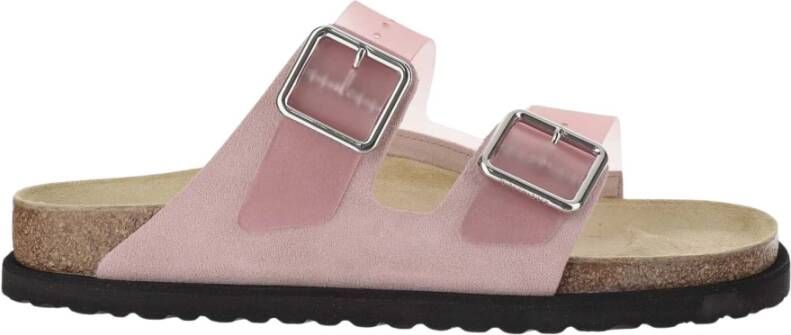 Birkenstock Rosa Chintzrose Sandalen met Suède Trim Pink Heren