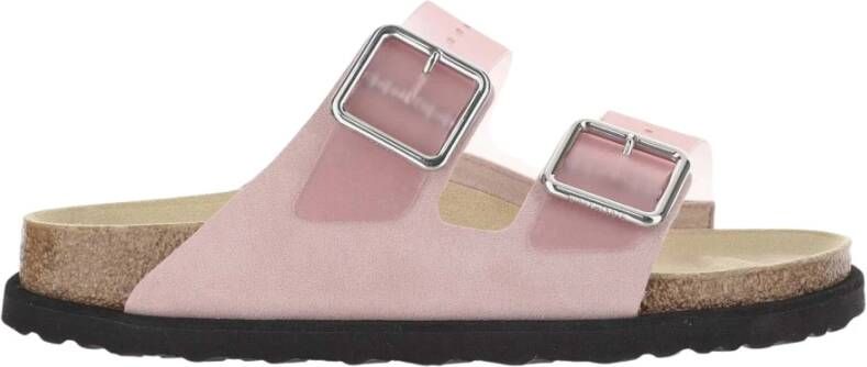 Birkenstock Roze PVC Sandalen met Suède Trim Pink Dames