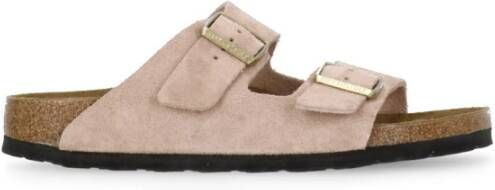 Birkenstock Roze Suède Sandalen met Kurken Zool Pink