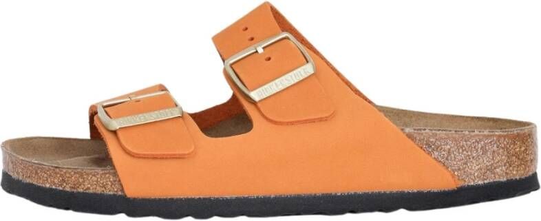 BIRKENSTOCK Arizona | Burnt Orange Nar Oranje Nubuck Platte sandalen Unisex - Foto 7