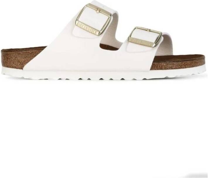 Birkenstock Arizona Dames Slippers Patent White Regular fit | Wit | Imitatieleer