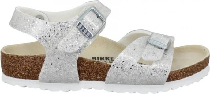 Birkenstock Rio Kids Sandalen Cosmic Sparkle White Narrow fit | Wit | Imitatieleer - Foto 2