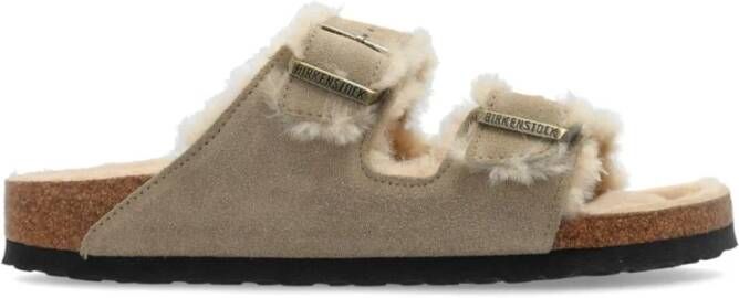 Birkenstock Arizona Shearling Slippers Stone Coin Narrow fit | Grijs | Suède - Foto 16