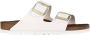 Birkenstock Arizona Grote Gesp Patent Witte Slippers Birko Flor Patent Streetwear - Thumbnail 128