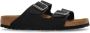 Birkenstock ARIZONA SOFT FOOTBED NUBUK Dames slippers Zwart - Thumbnail 2