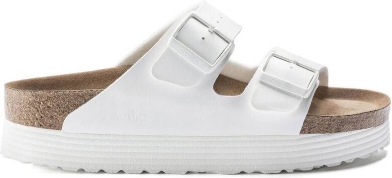 Birkenstock Sandals Arizona Platform Vegan Birko-Flor White Dames