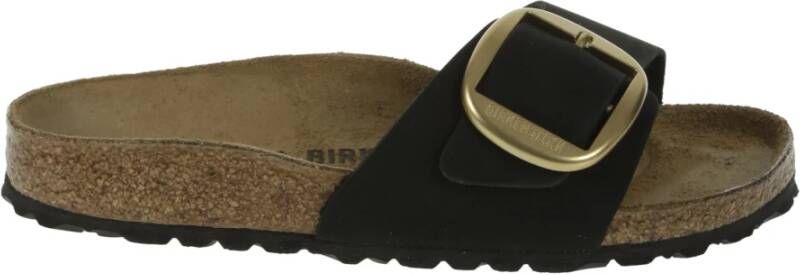 BIRKENSTOCK Slippers Dames Madrid Big Buckle Maat: 39 Materiaal: Nubuck Kleur: Zwart - Foto 7