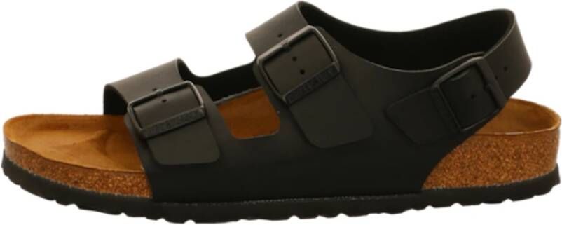Birkenstock Zwarte Sandalen met Leren en Synthetische Voering Black - Foto 7