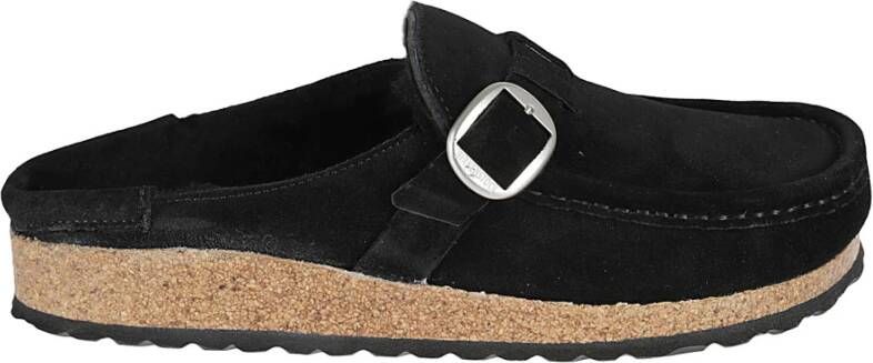 Birkenstock Sandalen Black Buckley Shearling Suede Slip-On Shoes in zwart - Foto 4