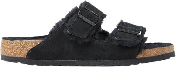 Birkenstock Slippers Arizona VL Sheepskin met twee verstelbare gespriempjes