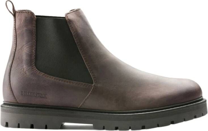 Birkenstock Stalon Nubuck Leather Chelsa Boots Bruin Heren