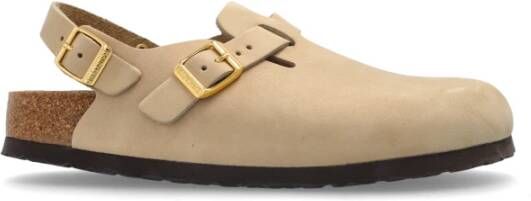 Birkenstock Beige Leren Sandalen voor Vrouwen