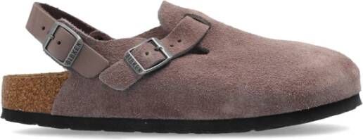 Birkenstock Verbleekte Paarse Suède Sandalen Purple Dames