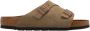 Birkenstock Suède Kurk Sandalen Verstelbare Gesp Sluiting Beige Heren - Thumbnail 1