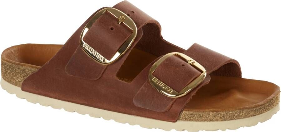 Birkenstock ssandalen Arizona Big Buckle Natural Leather Oiled Etroit Bruin - Foto 10