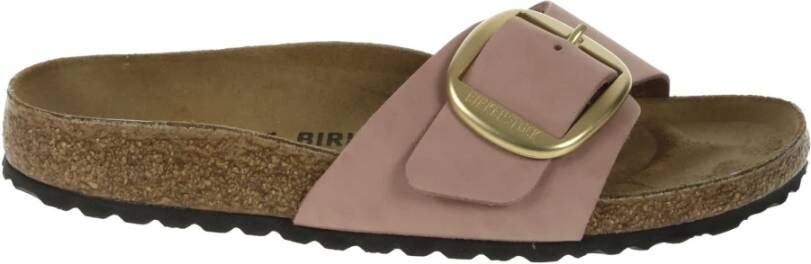 Birkenstock Madrid Roze Leren Slippers Pink Dames