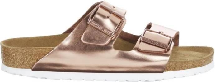 Birkenstock Slippers ARIZONA SFB in smalle schoenwijdte metallic-look met soft-voetbed - Foto 12