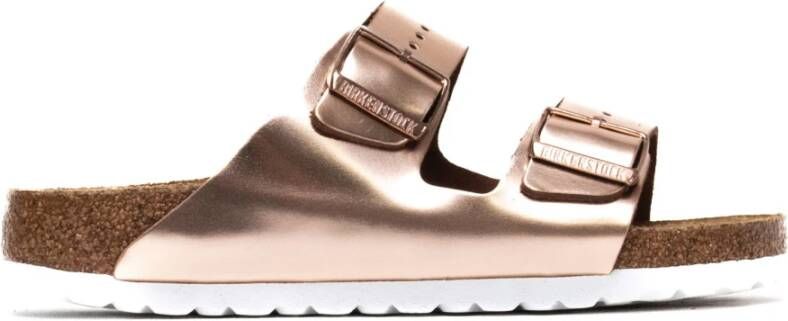 Birkenstock Slippers ARIZONA SFB in smalle schoenwijdte metallic-look met soft-voetbed - Foto 10