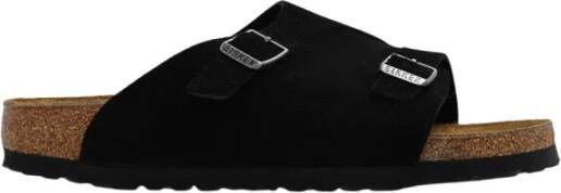 Birkenstock Zurich Suède Slippers Black Heren