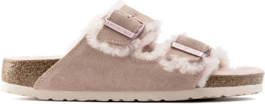 Birkenstock Shearling Regular Light Rose Sandalen Pink Dames