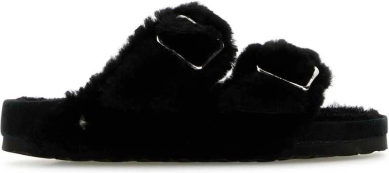Birkenstock Shearling Arizona Slippers Black Dames