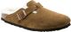 Birkenstock Klompen Mocassins Boston Shearling daim fourrure - Bruin