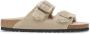 Birkenstock Shearling Taupe Leder Arizona Slippers Beige Heren - Thumbnail 1
