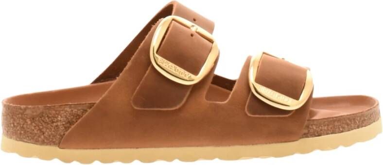 Birkenstock ssandalen Arizona Big Buckle Natural Leather Oiled Etroit Bruin - Foto 16