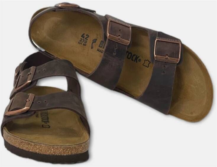 Birkenstock Bruine Sandalen met Leren en Synthetische Voering Brown Unisex - Foto 4
