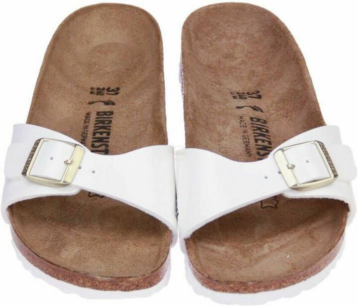 Birkenstock Madrid Birko-flor Lack Sandalen Schoenen patente white maat: 36 beschikbare maaten:36 - Foto 9