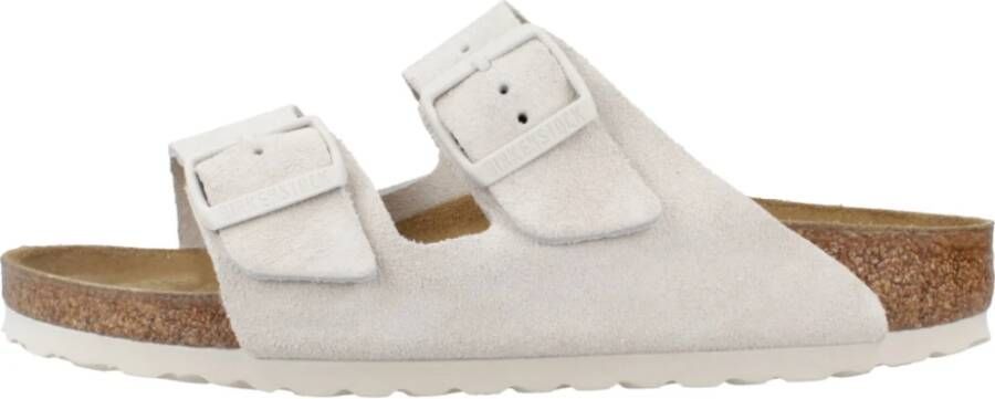 BIRKENSTOCK Slippers Dames Arizona Dames Maat: 41 Materiaal: Suède Kleur: Wit - Foto 4