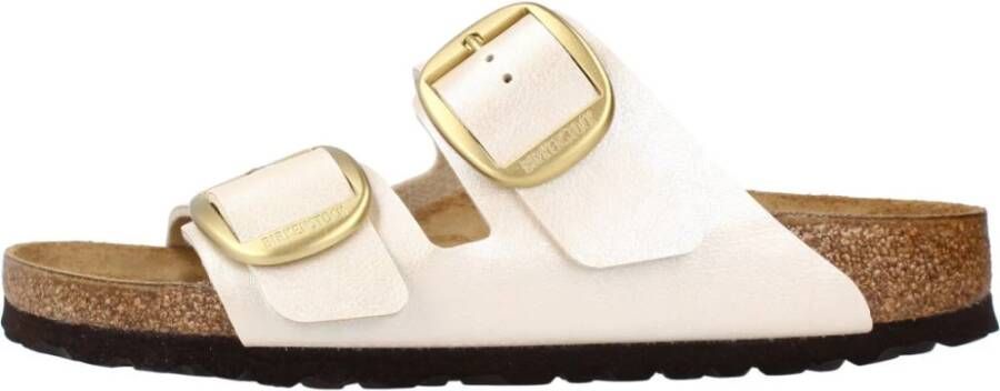 Birkenstock Arizona Dames Slippers Graceful Pearl White Narrow fit | Wit | Imitatieleer - Foto 5