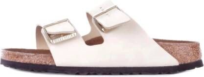 BIRKENSTOCK Arizona Nubuck Ecru narrow Beige Nubuck Plateau sandalen Dames - Foto 9
