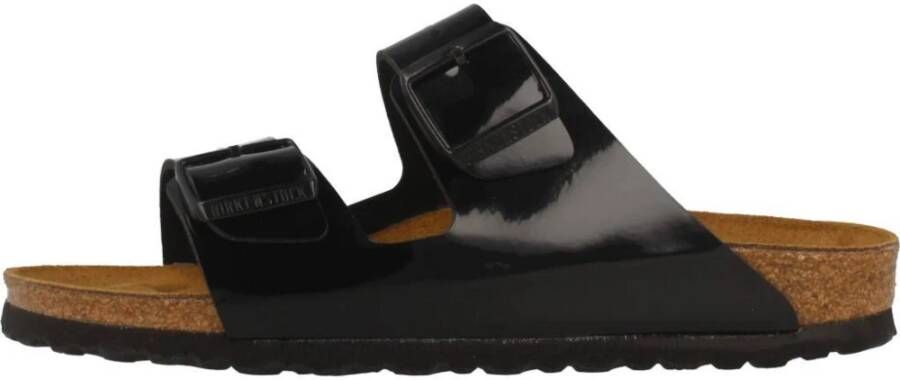 Birkenstock Arizona Slippers Black Patent Narrow fit | Zwart | Imitatieleer - Foto 7