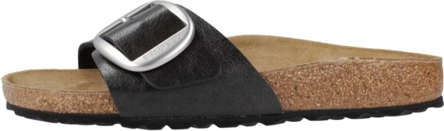 BIRKENSTOCK Slippers Dames Madrid Big Buckle Dames Maat: 42 Materiaal: Leer Kleur: Zwart - Foto 7