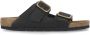 Birkenstock Zwarte Leren Sandalen Black Dames - Thumbnail 1