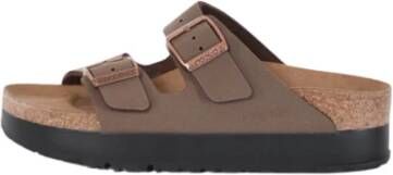 Birkenstock Bruine Logo Zijgesp Sandalen Brown Dames