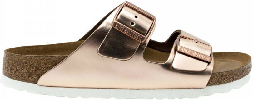 Birkenstock Slippers ARIZONA SFB in smalle schoenwijdte metallic-look met soft-voetbed - Foto 8