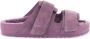 Birkenstock Uji Slides met Suède Bovenwerk en Lamsvacht Voering Purple Dames - Thumbnail 2