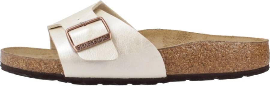 Birkenstock Sliders White Dames