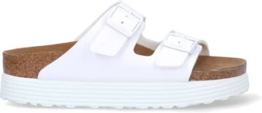 Birkenstock Sandals Arizona Platform Vegan Birko-Flor White Dames