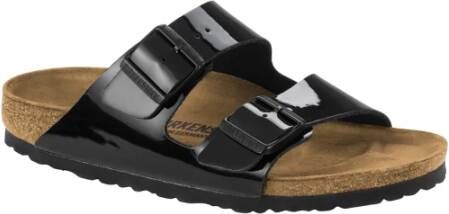 Birkenstock Arizona Slippers Black Patent Narrow fit | Zwart | Imitatieleer - Foto 9